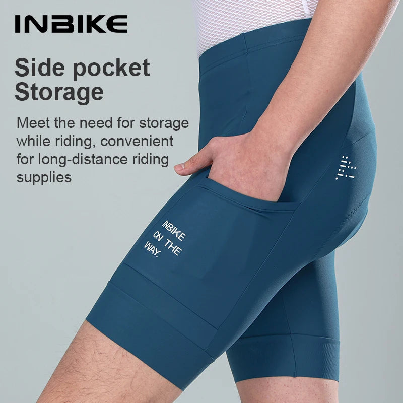 INBIKE Men's Cycling Shorts with Pocket Quick Dry Breathable MTB Road Bike Pants