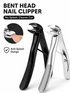 Bend anti splash nail clipper, stainless steel nail clipper, large opening high-quality nail clipper, essential tool for home