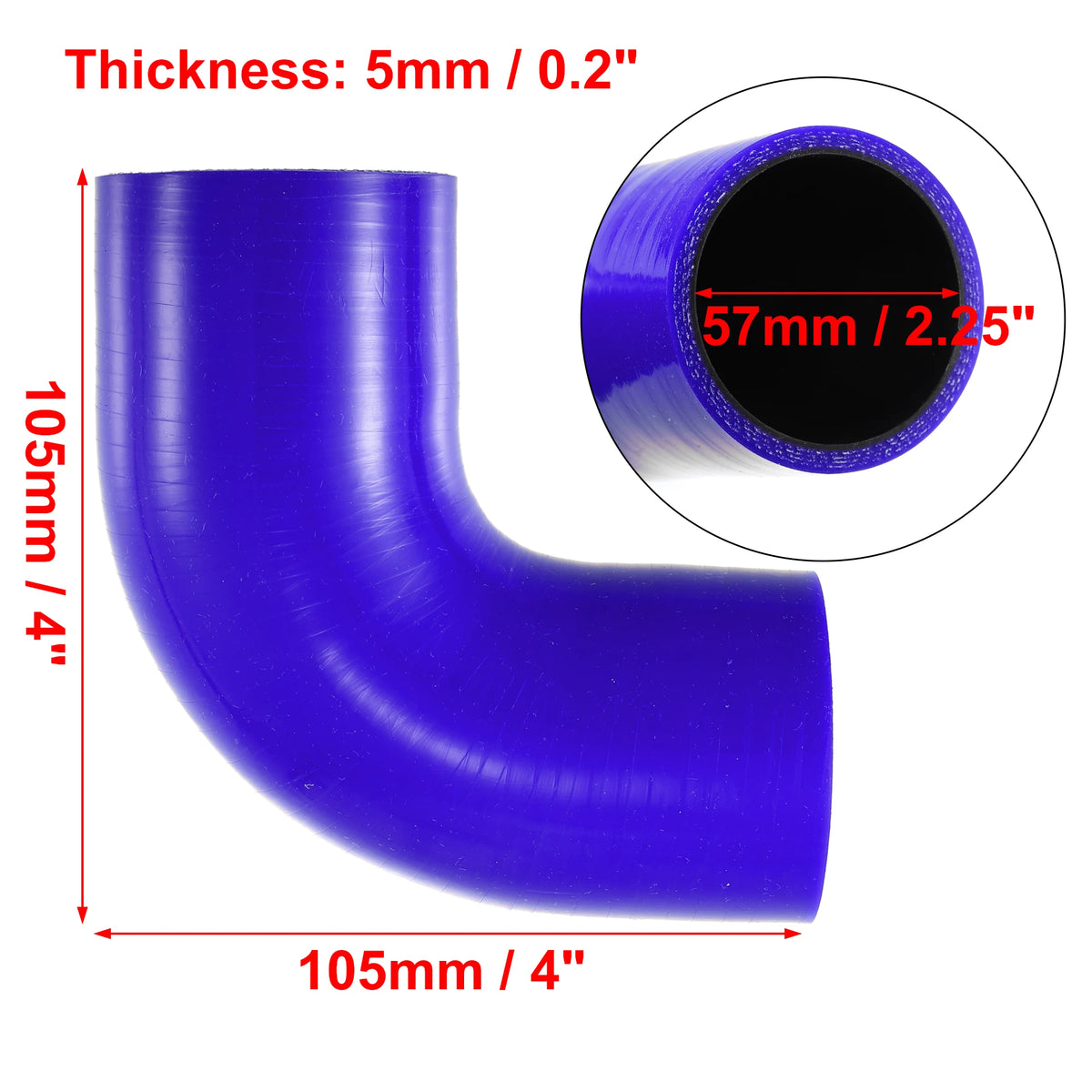 UXCELL 32/51/57/63/70/76/89MM ID 90 Degree Elbow Car Silicone Hose Intake Coupler Intercooler Tube Reducer Set For Seat Leon 1M