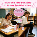 Kids Visual Timer 60 Minute Countdown Study Clock, Silent Mechanical Rainbow Disk, Pink/Green