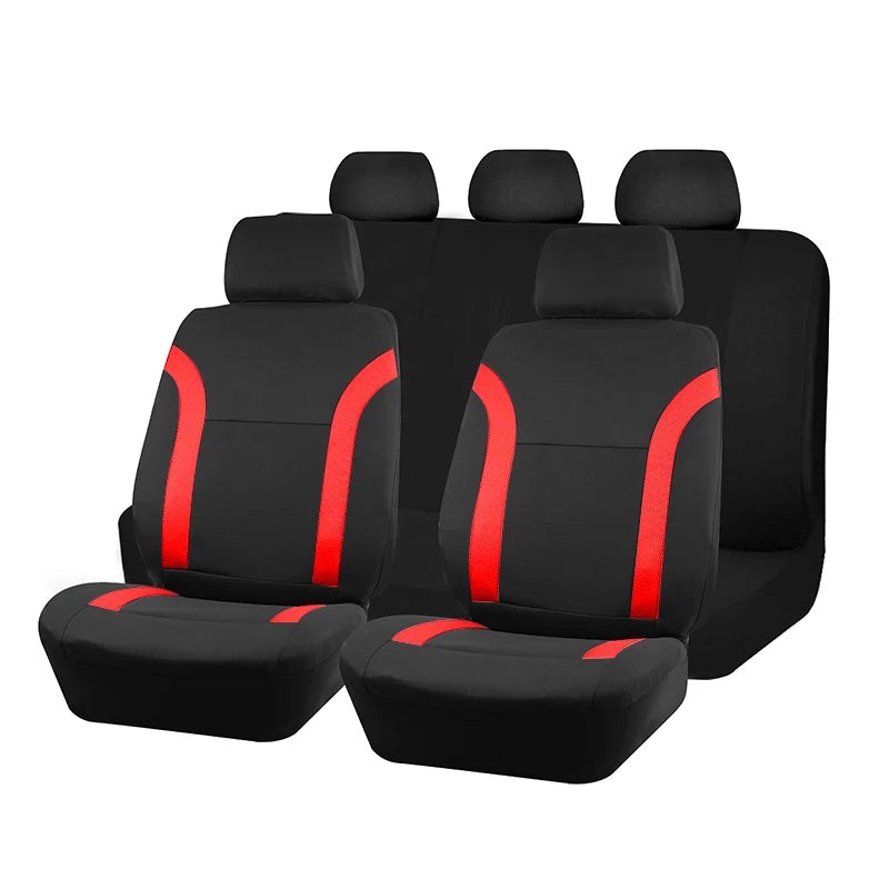 Universal breathable car seat covers air mesh + polyester fabric, 2 front seats or 5 seat set