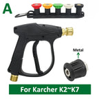 Pressure Washer Gun with Hose Adapter & Quick Connect Nozzle for Karcher Nilfisk Bosch Parkside