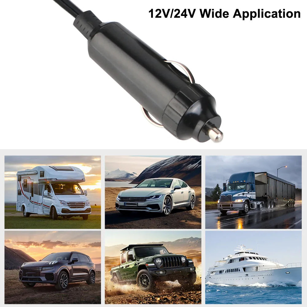 Car Power Inverter Adapter Converter Cigar Lighter Plug 8 Ports USB Chargers DC 12V/24V to AC 110V/220V Cigarette Lighter Socket
