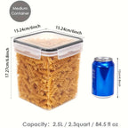 4/2pcs THELIFE RV Must-Have! 2.5L/84.5oz BPA Free Airtight Food Storage Containers for Flour, Sugar, Cereal
