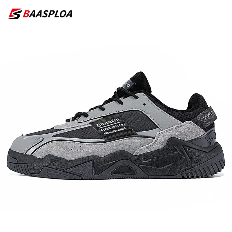 Baasploa Men Casual Shoes New Fashion Walking Sneakers Waterproof Shoes Comfort Tenis for Men Non-Slip Running Shoes