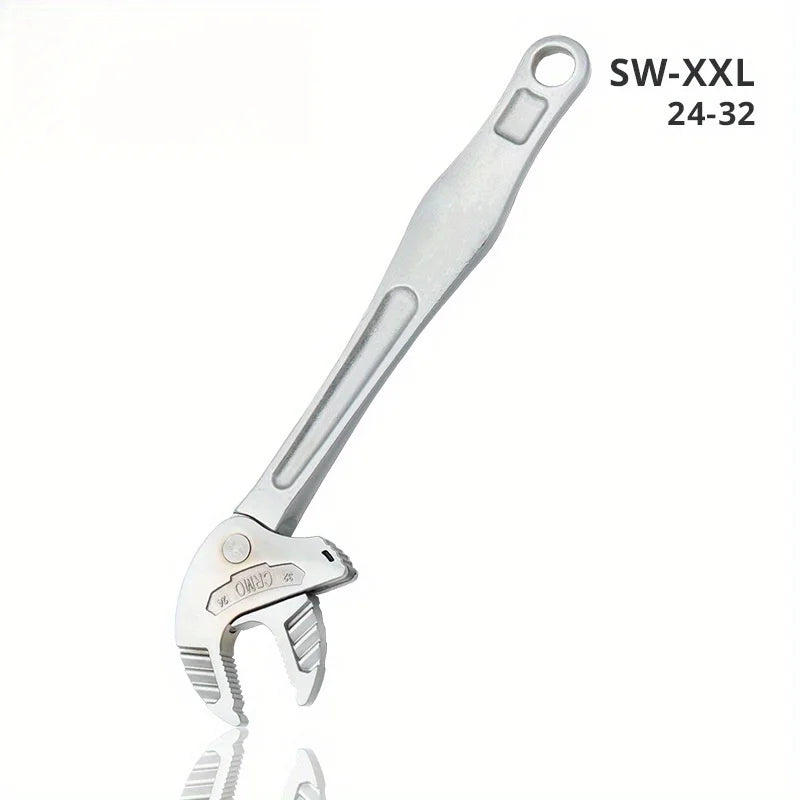 Heavy-Duty Industrial Crab Claw Wrench Self-Adjusting Ratchet Wide Jaw for Automotive Piping Manufacturing