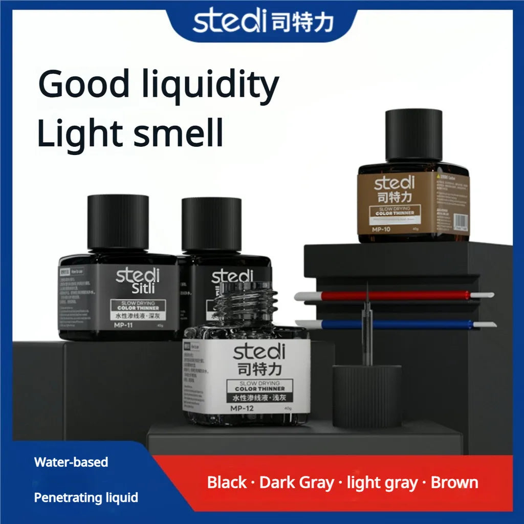 Stedi MP-10~MP-13 40g Weathering Acrylic Paint for Gundam Military Models Hobby Panel Line Painting Tools DIY Crafting Supplies