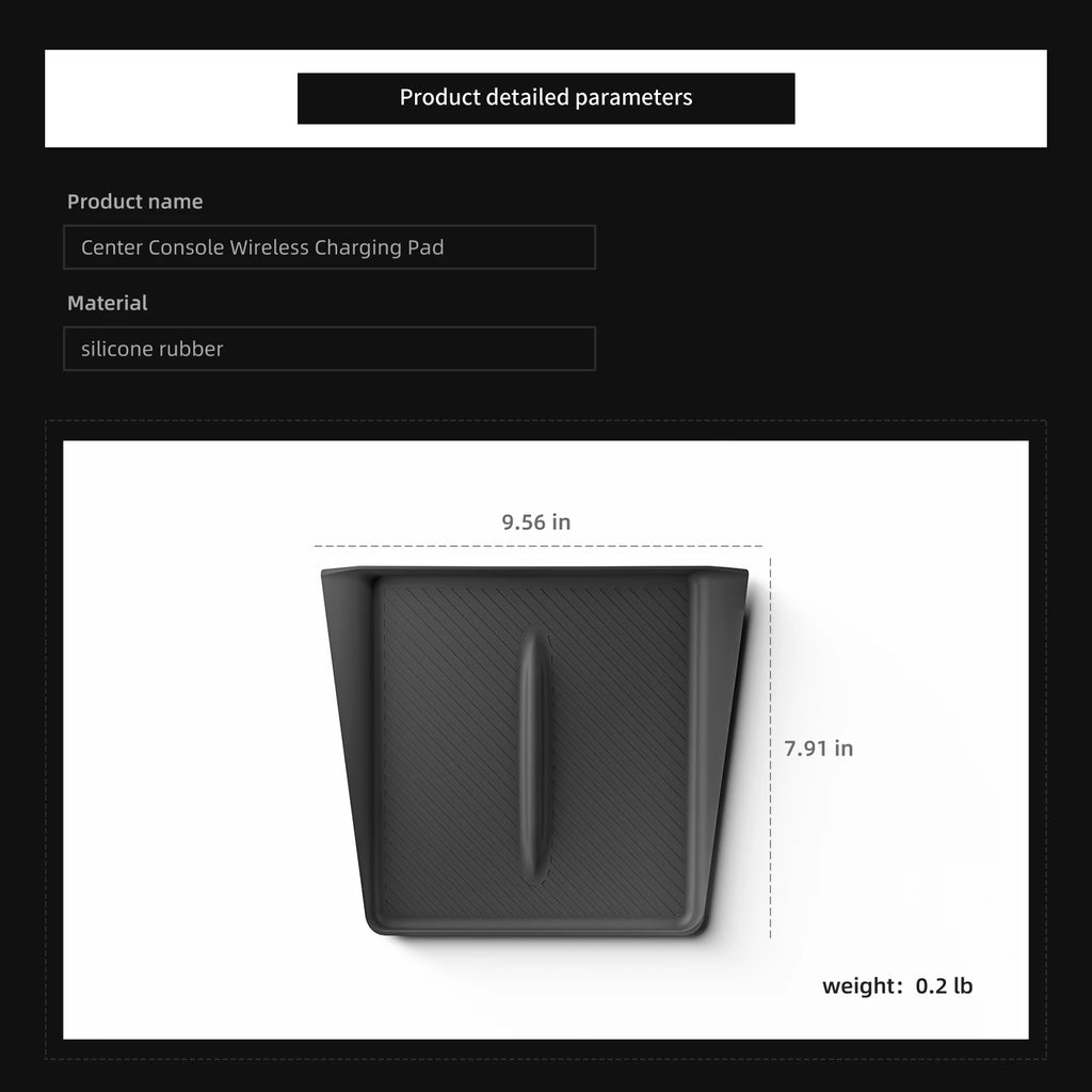 LUCKEASY for Tesla Model Y Launch 2025 Juniper Car Anti Dirt Pad Mobile Wireless Charging Anti-Slip Mats Silicone Accessiories