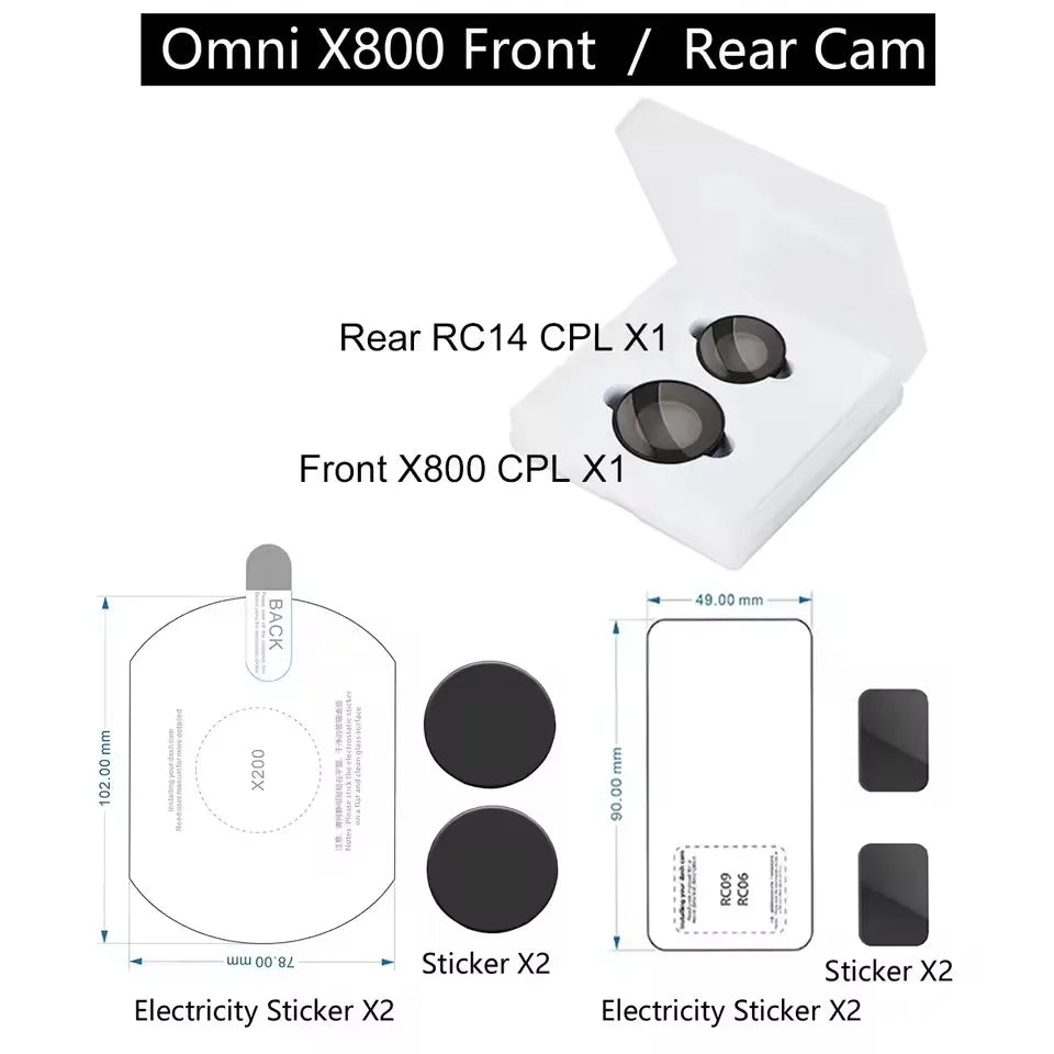 for 70mai Dash Cam 4K Omni X800 CPL Filter HD Lens Dust Protection Anti Glare CPL Filter