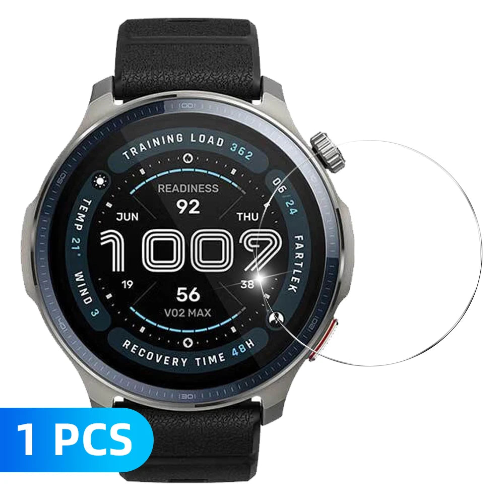 9H Tempered Glass for Amazfit Balance 2, Premium Screen Protector Durable HD Clear Anti-scratch Protection Film Accessories