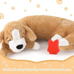 Curved Pillow Dog Heartbeat Toy for Comfort And Behavioral Training Heartbeat Stuffed Toy for Dogs And Cats
