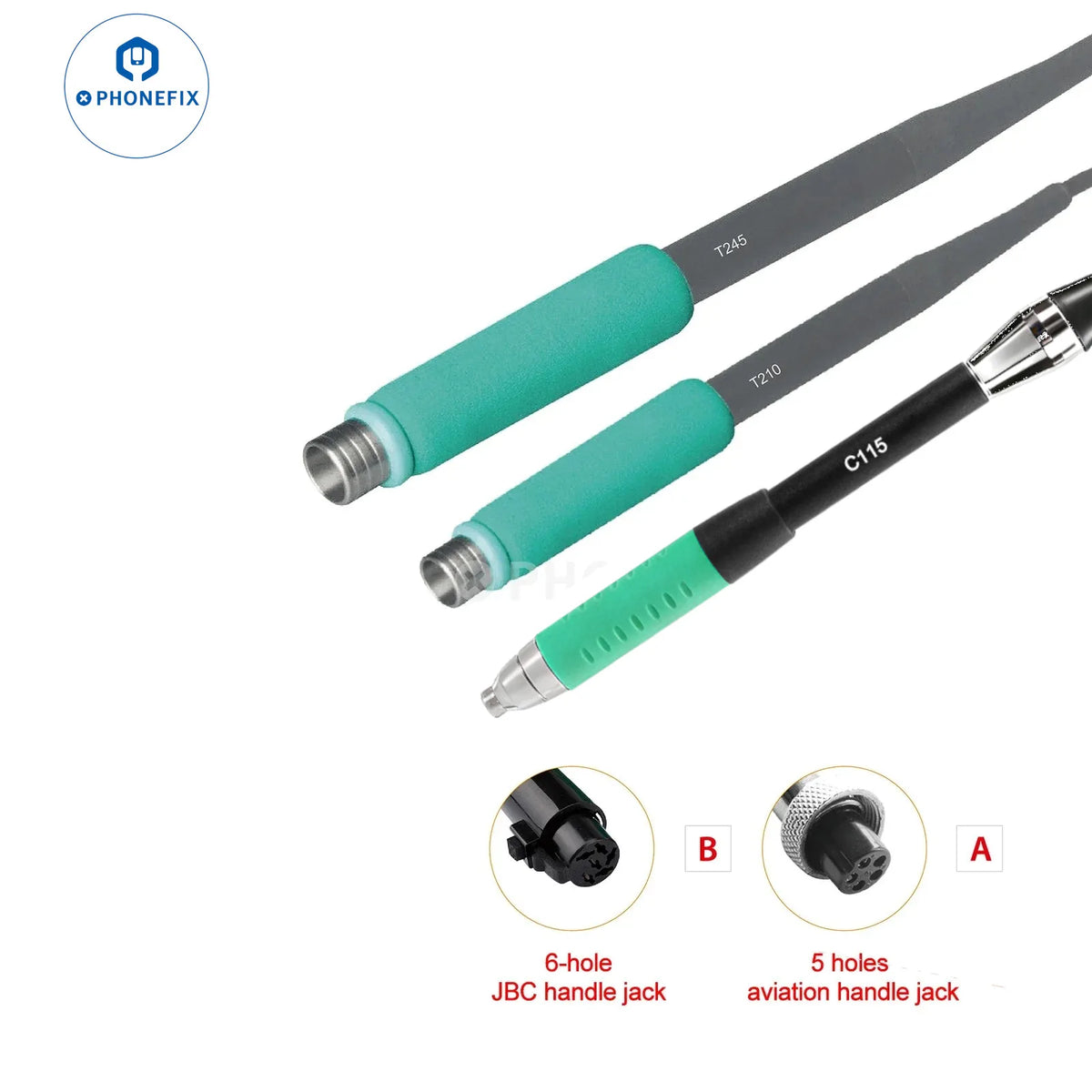 Universal 6PIN 5PIN T210 T245 T115 Handle for JBC Aixun Aifen i2C Precision Soldering Station Phone SMD PCB Welding Tools