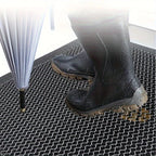 PVC Rubber Doormat Non-Slip Water-Resistant Elastic Mesh Welcome Mat for Indoor and Outdoor Use Easy To Clean Hand Wash Only