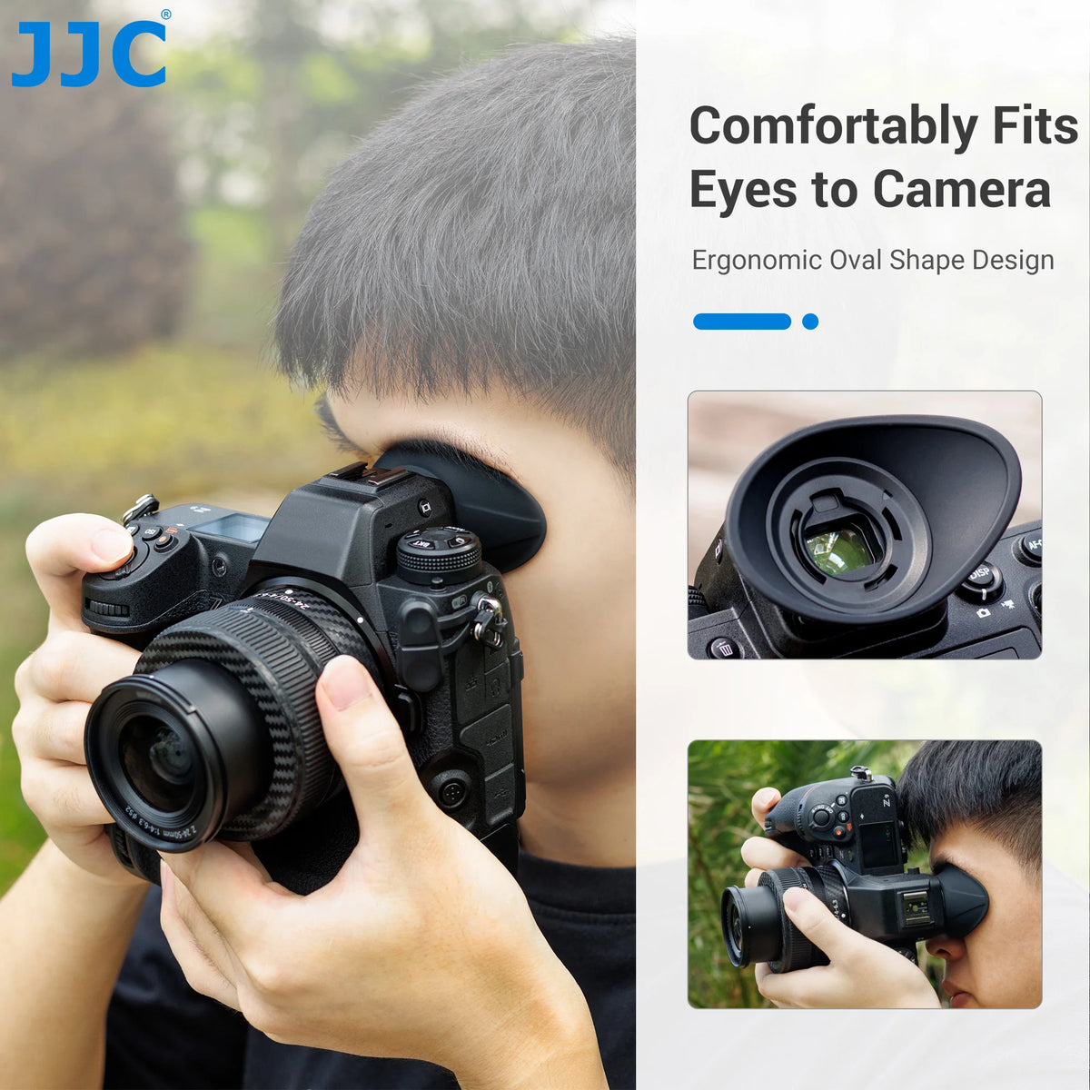 JJC Zf Z9 Z8 Eye Cup Eyepiece Camera Viewfinder Eyecup Soft Silicone 360 Rotating Extension Oval Replace Nikon DK-33 Eye Cup