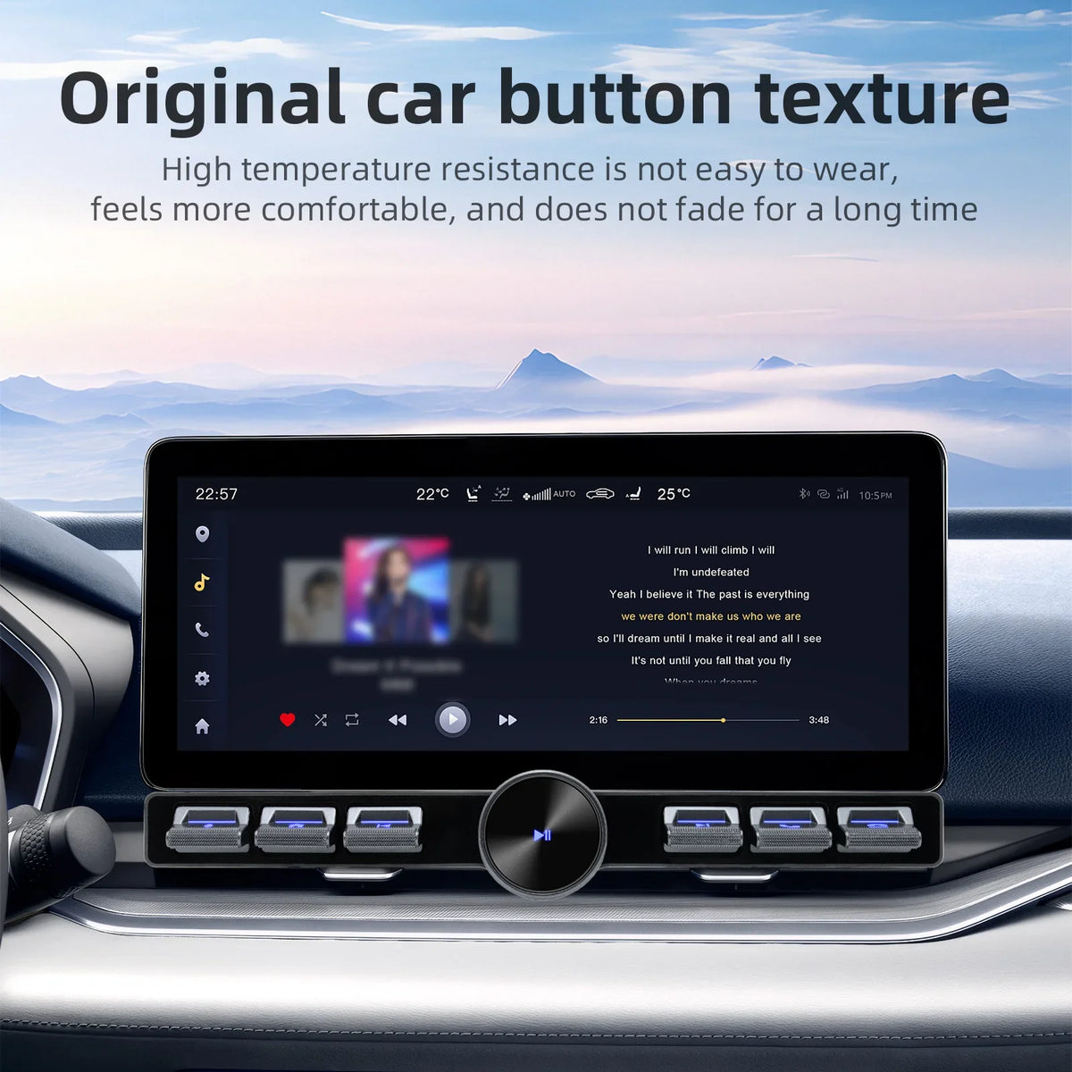 7-Key LED Car Steering Wheel Multimedia Remote Controller, Wireless Volume Adjuster