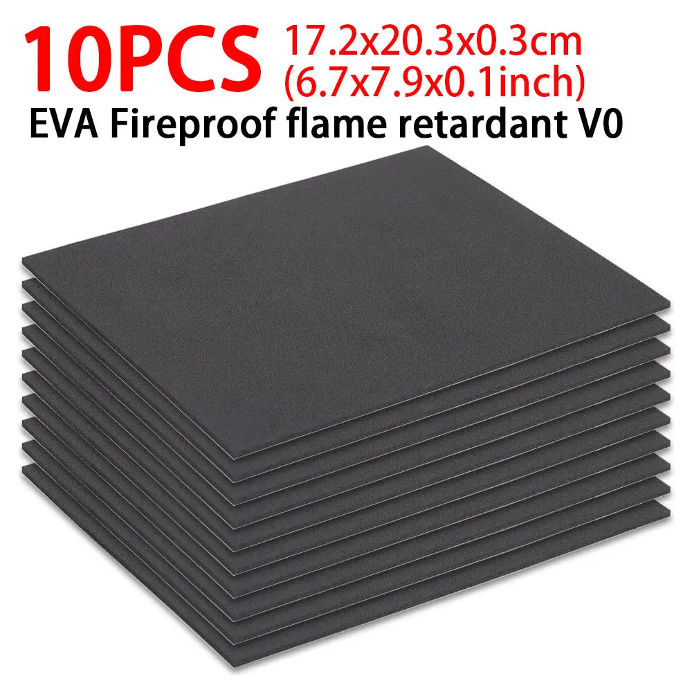 10pcs Adhesive EVA Foam Board Insulation 3mm Thickness 203*172mm for 3.2V 280Ah 320Ah 310Ah 90Ah Lifepo4 Battery Pack Diy Use