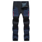 Fanuocetar Mens Hiking Pants Winter Warm Fleece SoftShell Waterproof Windproof Outdoor Ski Trekking Climbing Thick Rain Trousers