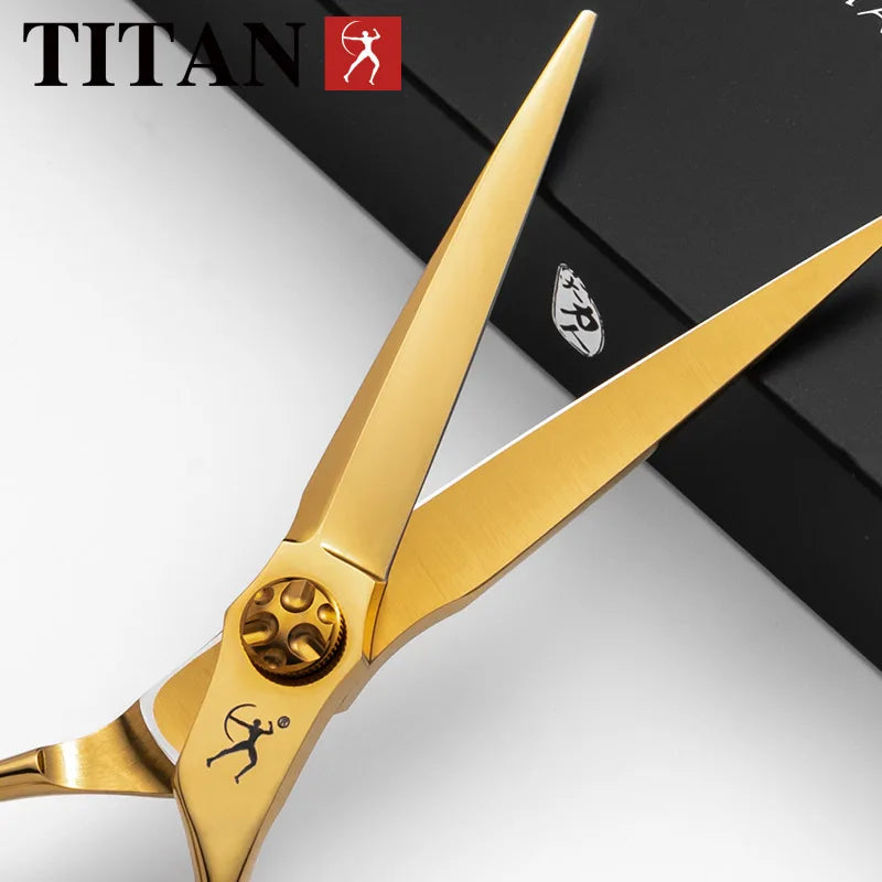 Titan Hairdressers scissors professional hair scissors gold hairdressing  barber salon tool cut scissors