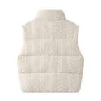 Women's Beige Sleeveless Vest Jacket Knitted Solid Outwear Waistcoat Streetwear Fashion 2026 Inszart Coat