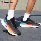 Baasploa Men Women Running Sneakers New Brand Carbon Plate Mesh Breathable Male Female Professional Training Unisex Sport Shoe