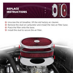 ZSRacing 12"x2" Oval Super Flow Thru Air Cleaner Washable For SBC Chevy Ford Chryler Dodge 5-1/8 Carb Neck OFI131
