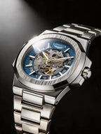 Men automatic watch luxury mechanical watches waterproof business skeleton wholesale stainless steel gift man watch