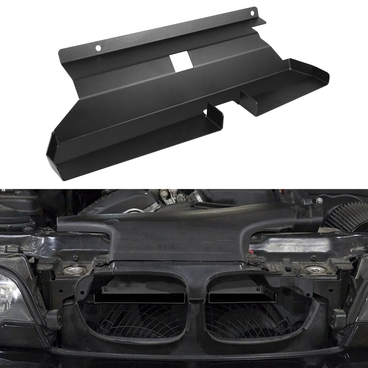 BEVINSEE Alloy Cold Air Intake Scoop for BMW 3 Series E46 316i 318i 320i 318ci 320ci 325i 316ci 325ci 330i 330ci 325xi M54 M52TU