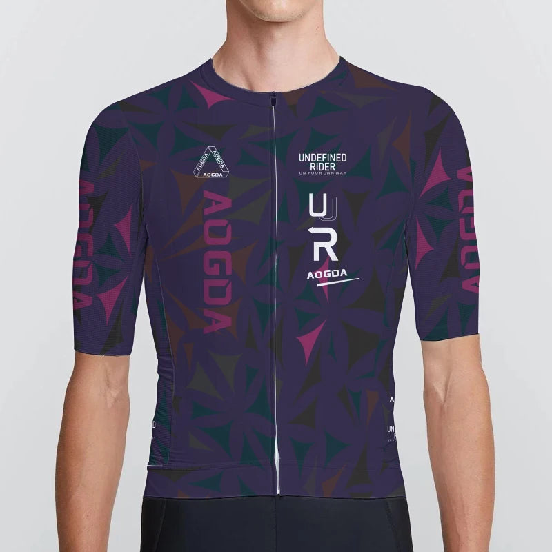 Aogda Men's Lightweight Short Sleeve Cycling Jersey,Pro aero Fit Road Bike Jersey,Quick Dry and Breathable Bicycle Clothing