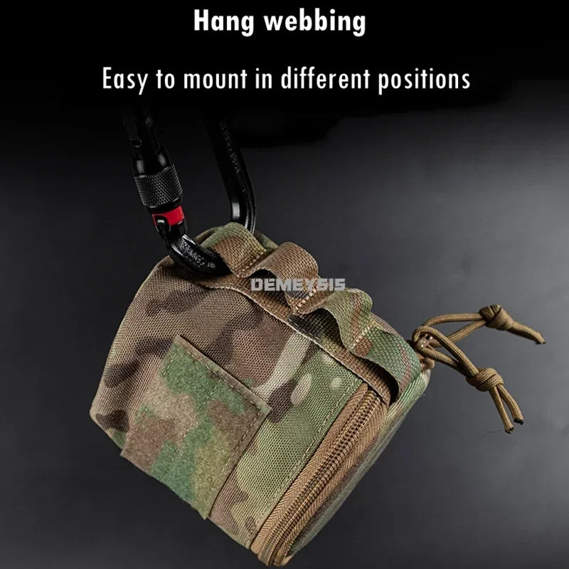 Portable Toilet Paper Roll Holder MOLLE Pouch for Hiking Camping, Black/Camo/Tan
