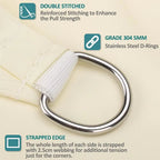 Waterproof Sun Shade Sail UV Block Canopy for Patio Garden Backyard Outdoor with D-Rings
