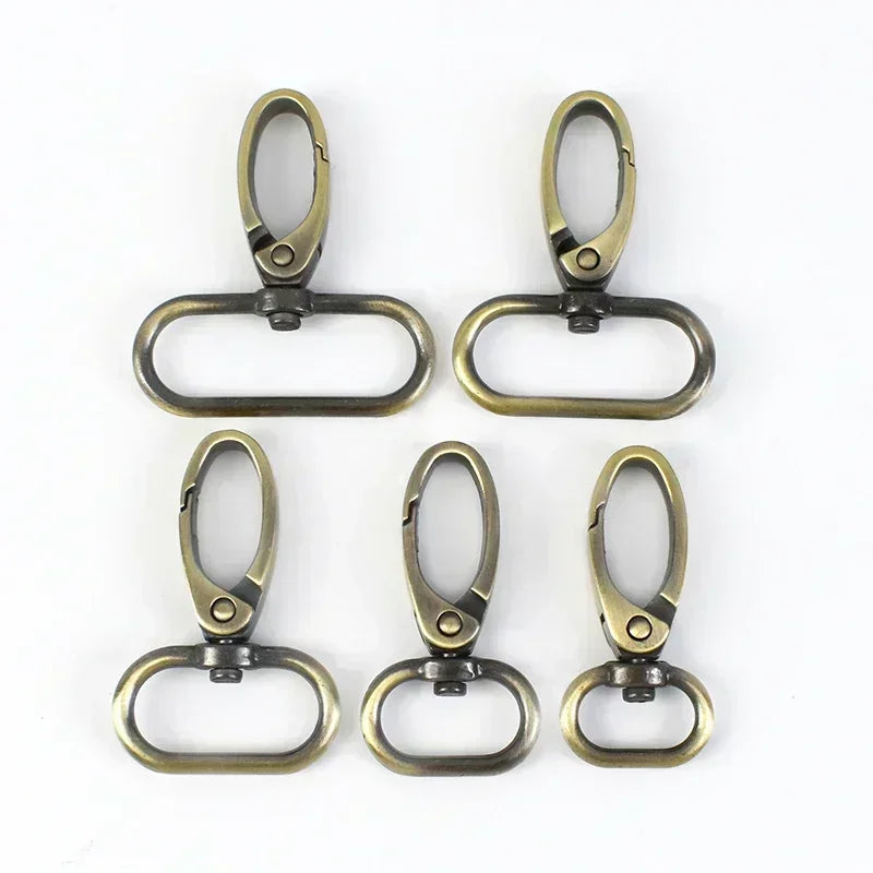 50Pcs Metal Strap Buckles Swivel Lobster Clasp Bag Webbing Trigger Snap Hooks Handbag Carabiner Hangers DIY KeyChain Accessories
