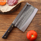 Chinese chopping knife, 7.8mm thick handmade forged butcher bone cleaver, durable hard blade