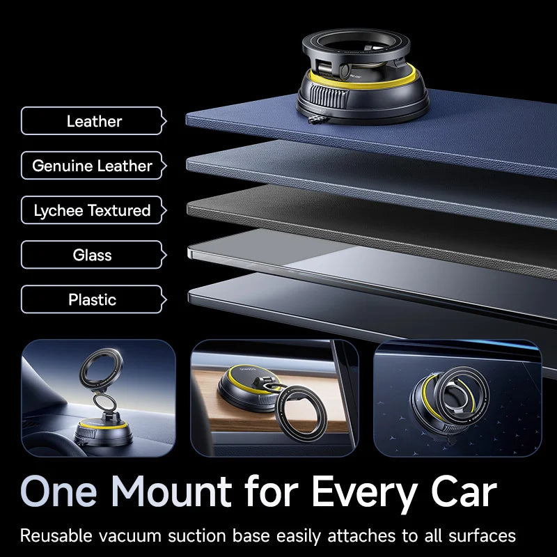 Baseus Vacuum Magnetic Car Phone Holder Mount 360° Rotation Stand Car Mount for iPhone Samsung Xiaomi Travel Holder Gym Stand