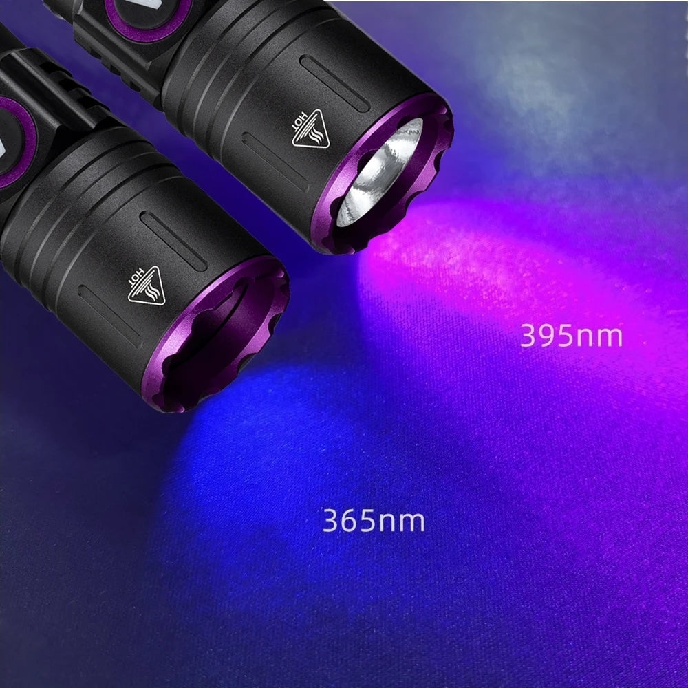 15W UV 365nm High power Blacklight USB Flashlight Invisible Ink Marker Cat Dog Urine Tinea Ore Money Scorpion Fluorescence Light