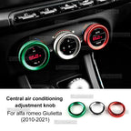 AC Adjustment Knob Rings For Alfa Romeo Giulietta 940 2010 2011 2012 2013 2014 2015 2016 2017 2018 2019 2020 2021 Central Trim