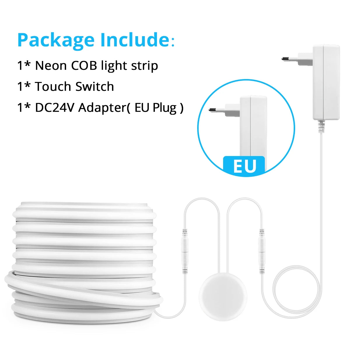 EU Power Plug / Neutral White / 2M
