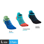 AONIJIE 3 Pairs Five Toe Running Socks Low Cut Coolmax Nylon Lycra, Sizes S- L