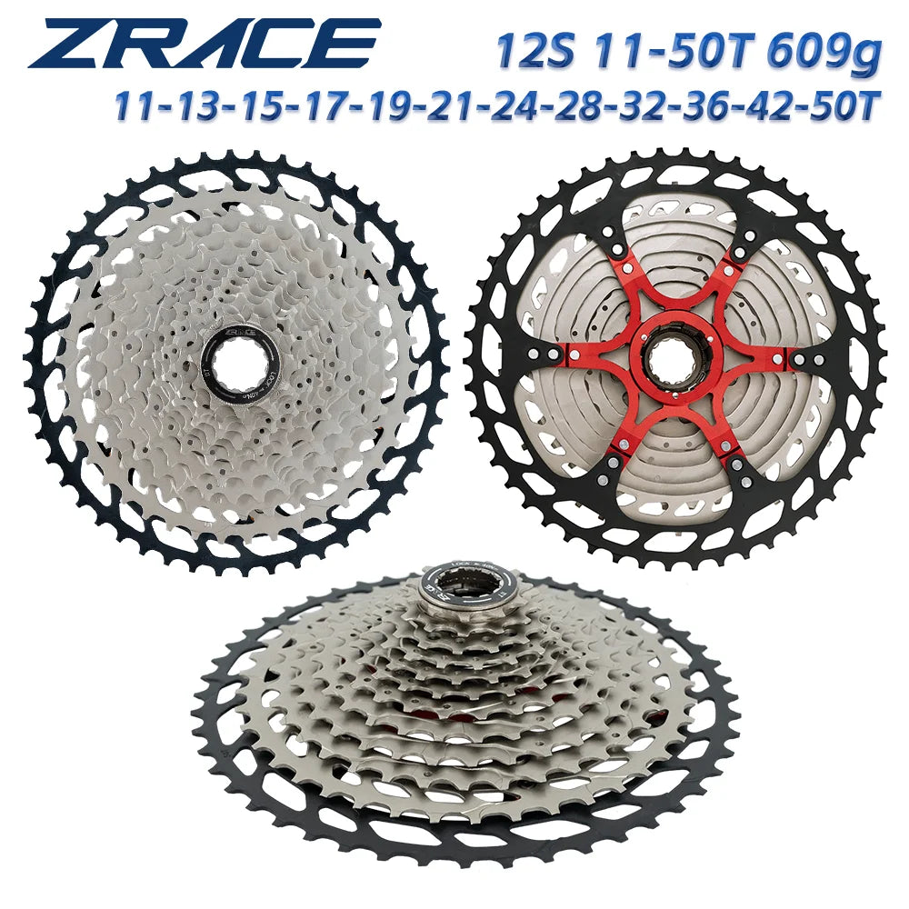ZRACE Bicycle Cassette 8 9 10 11 12 Speed MTB bike freewheel 11-42T / 11-46T / 11-50T/11-52T for ALIVIO / DEORE / SLX / XT