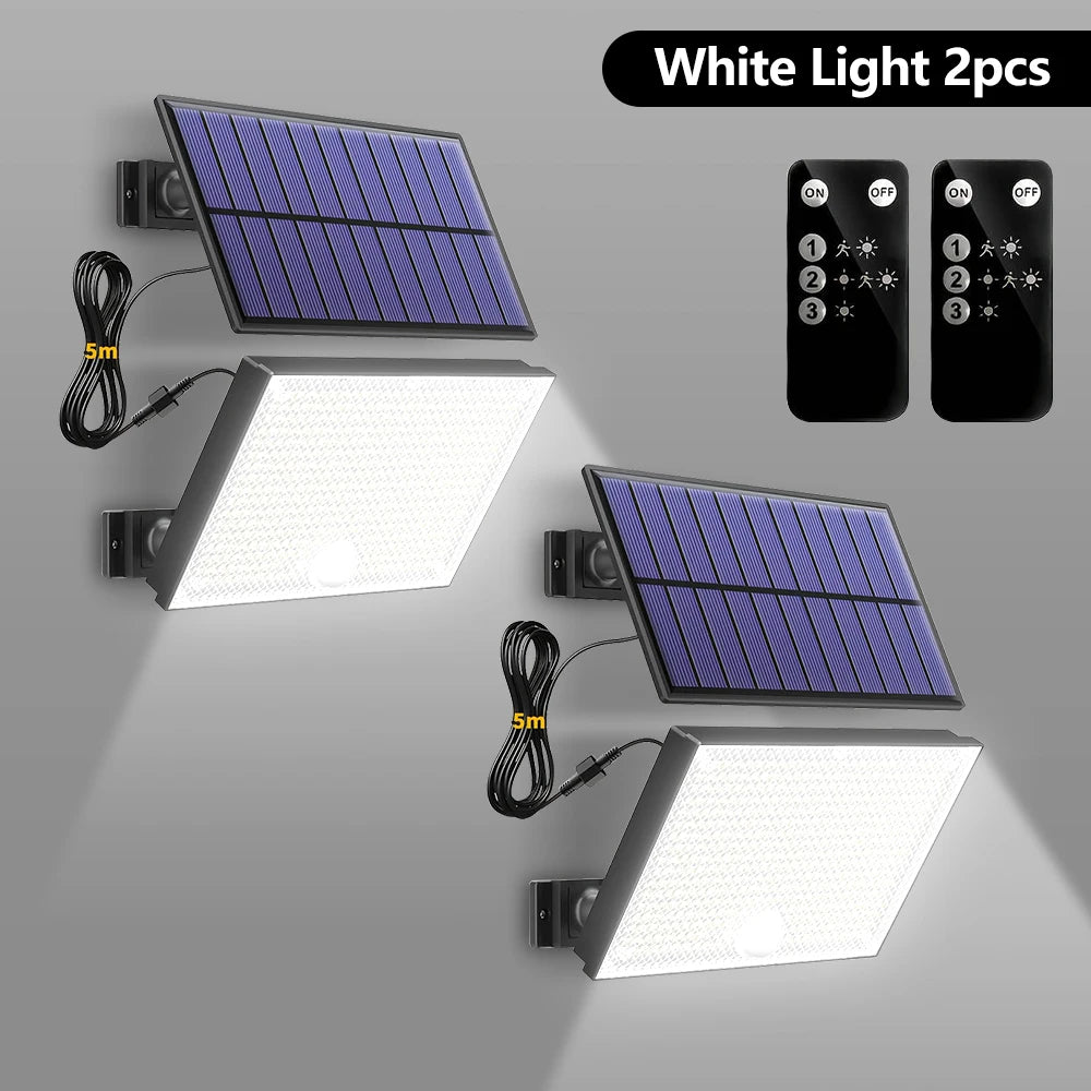 Solar Lights Outdoor 400LED Remote Solar Security Lights Outdoor Motion Sensor Waterproof Solar Wall Lamp Garden Patio Yard