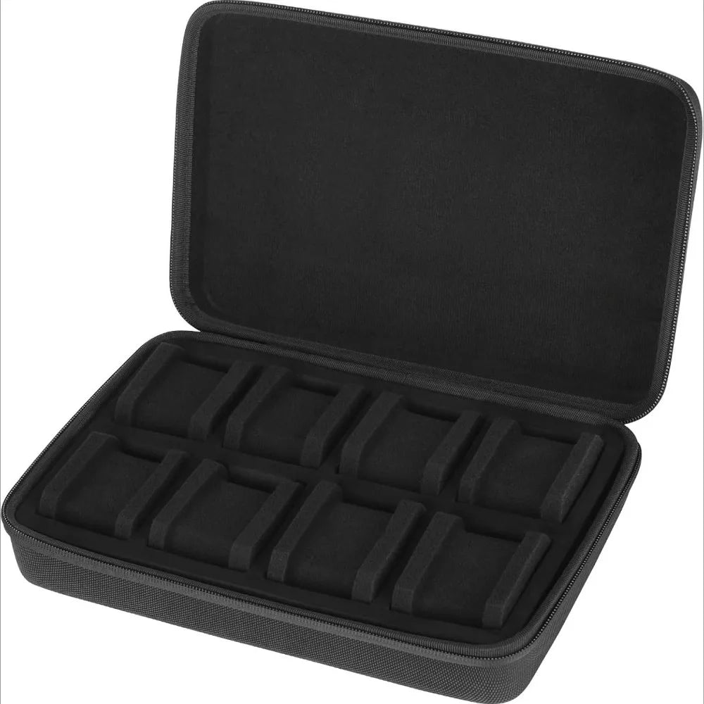 10 Slots Watch Storage Box Watch Zipper Travel Case Portable Watch Organizer Display Holder for Wristwatches and Smart Watches