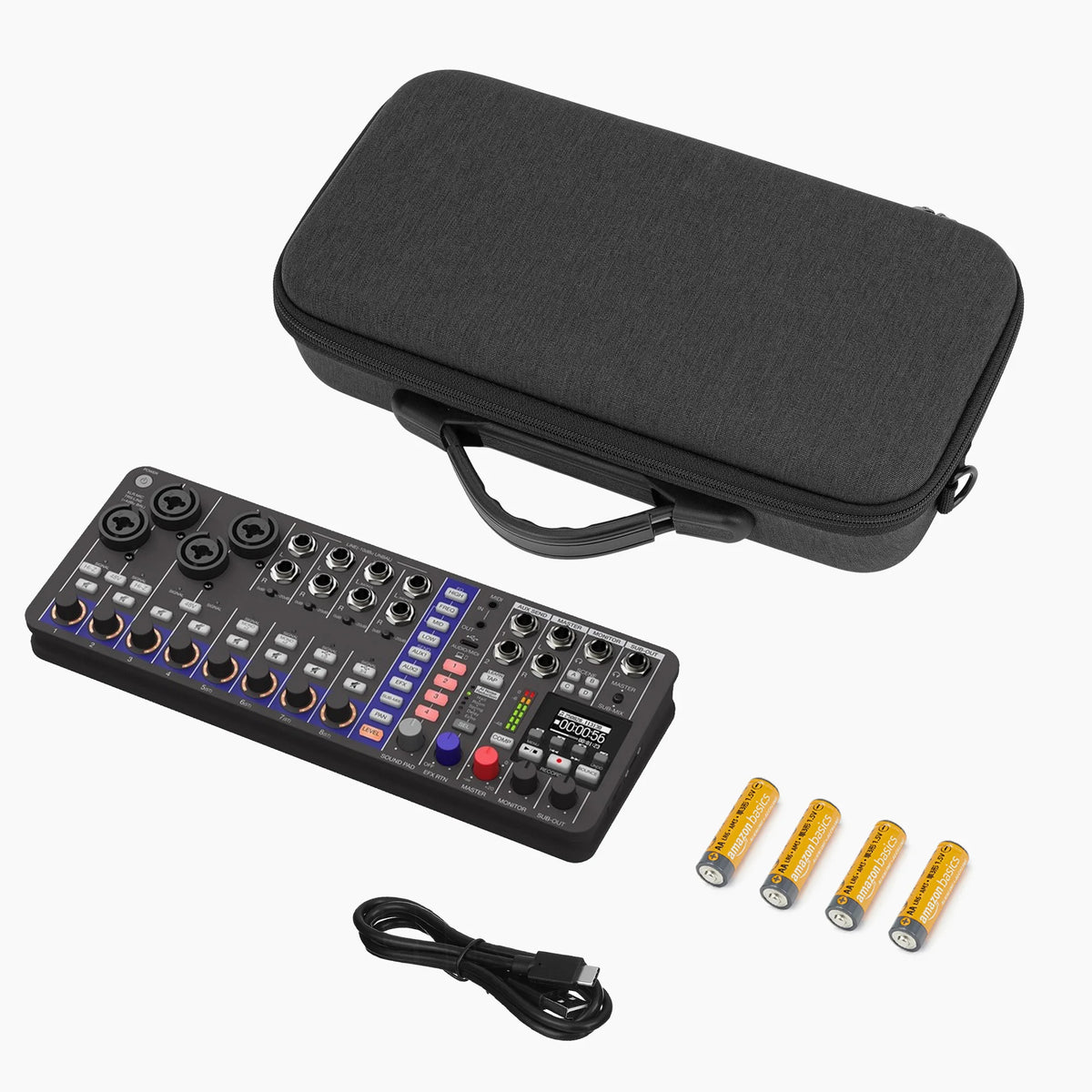 Geekria Audio Interface Carrying Case Compatible with Zoom LiveTrak L6 max/ L6 max Digital Mixer (Dark Grey)