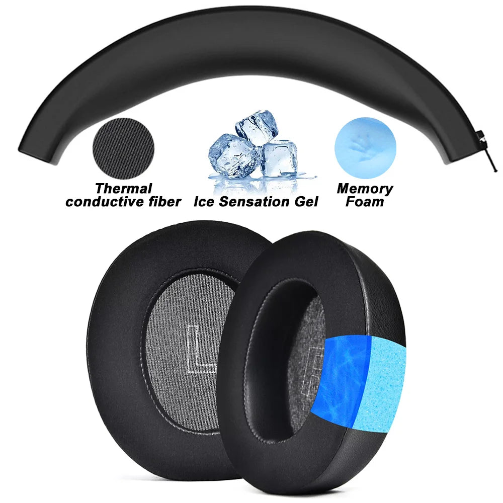 Earphone pads For Anker Soundcore Life Q30 Q35 replacement pink Earpads headphones Earmuffs Mesh Memory Covers Sponge  Protein