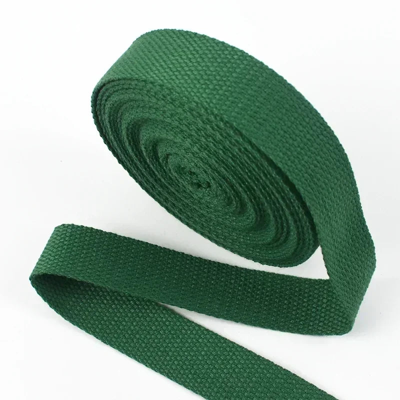 5Meters 1.3mm 20-50mm Cotton Webbings Tape for Bag Strap Backpack Label Ribbon Band Clothes Bias Binding DIY Sewing Accessories