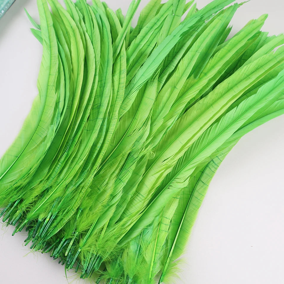 50Pcs 35-40cm Rooster Tail Feathers for Crafts Carnival Accessories Natural Long Plumes Chicken Decoration Feather Headdress