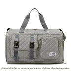 Durable Nylon Travel Duffle Bag, Portable Sports Gym Bag for Overnight Trips Shoulder Duffel Training Bag, Spacious Argyle