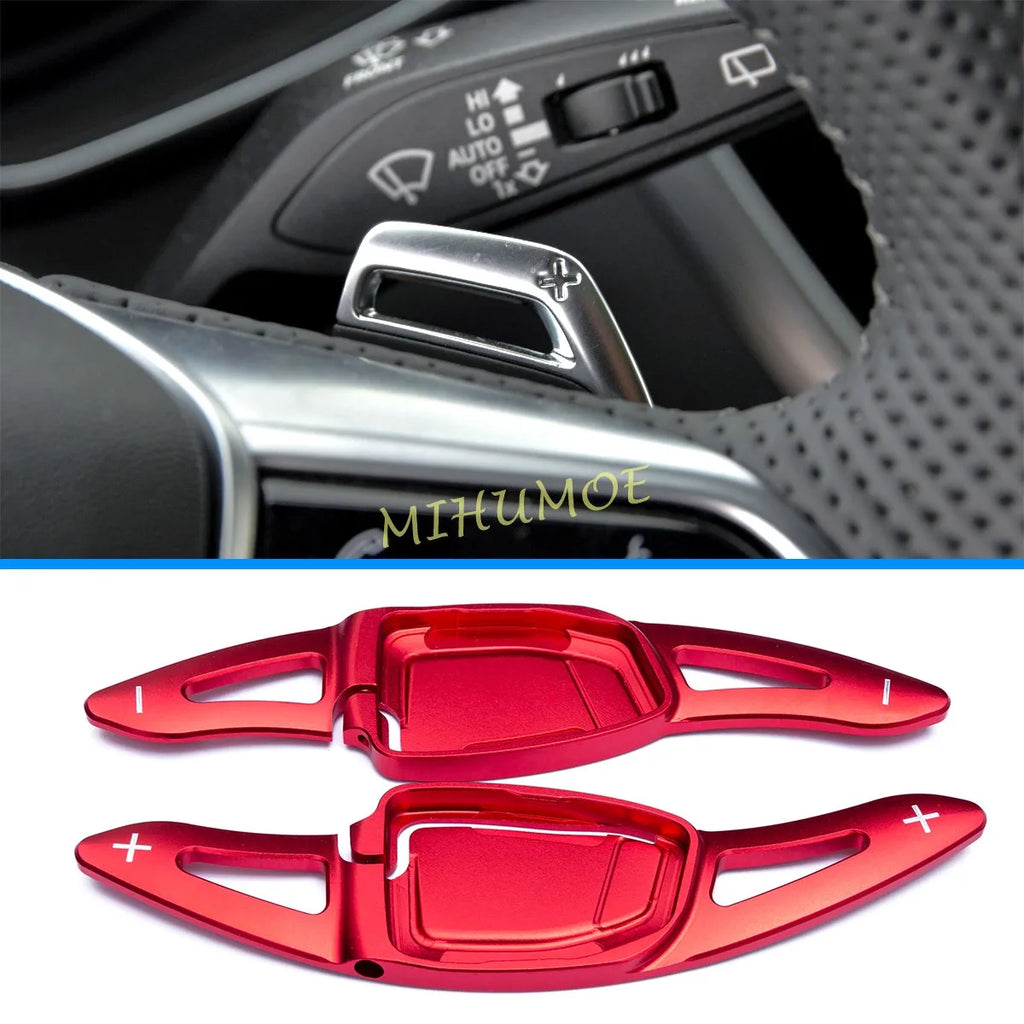 For Audi RS3 RS4 RS5 RS6 RS7 RS e-tron GT 2020-2025 2pcs Car Steering Wheel Shift Paddle Shifter Extended Aluminum Alloy