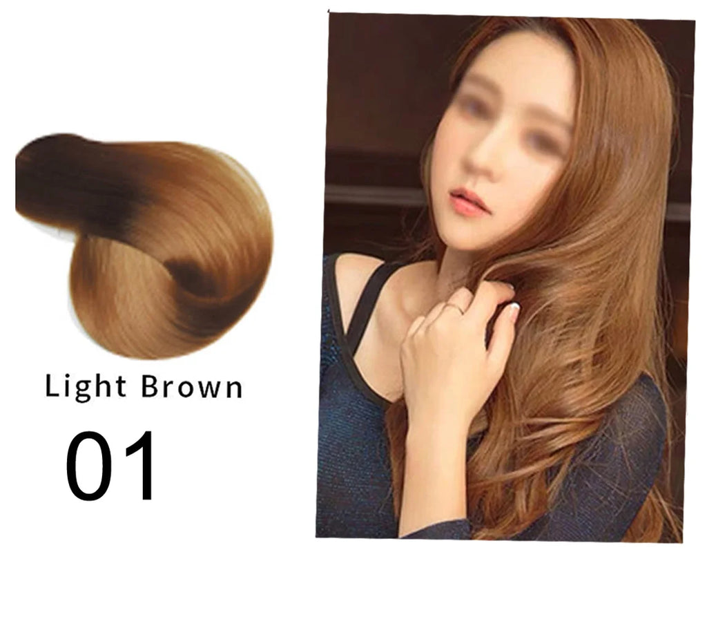 Mokeru Natural Organic Brown Hair Color Permanent Hair Coloring Shampoo Long Lasting Hair Dye Shampoo For Women Professional Dye
