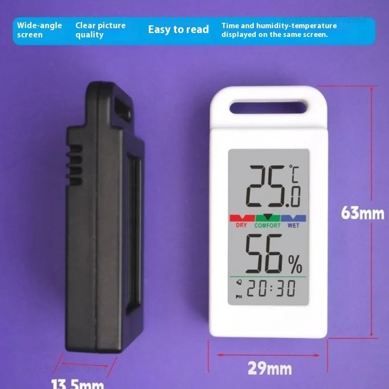 Multifunction Thermometer Hygrometer Automatic Electronic Temperature Humidity Monitor Clock LCD Screen Weather Station for Home