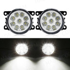 LED Fog Light For Citroen Ford Honda Suzuki Isuzu Mitsubishi Renault Auto Car Fog Lamp 8000LM 30W White Yellow 12V Waterproof
