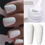 BORN PRETTY 10ml Snow Glitter Gel Nail Polish Pink Milky White Jelly Sequins  Semi Permanent Nails Art Design Varnish Manicure